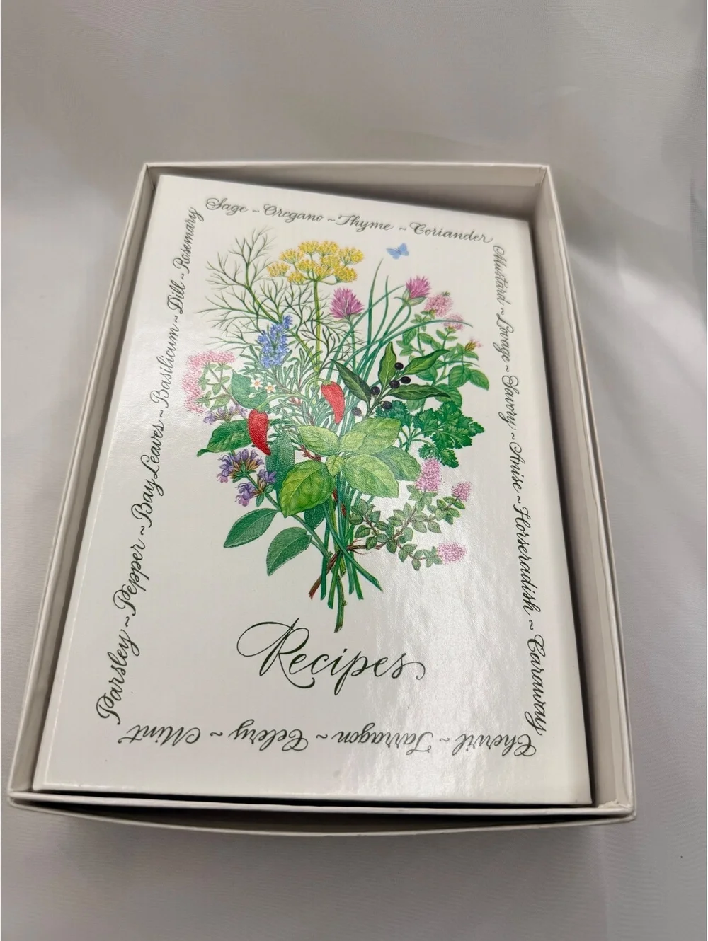 1995 Vintage Hallmark Herbs Recipe Keeper Organizer Album
